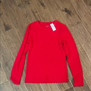 LOFT Vibrant Red Knit Top